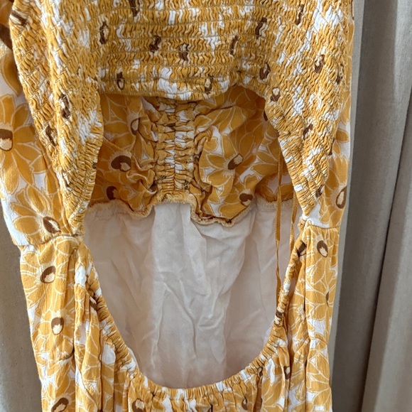 Free People Yellow Floral Midi Dress - Picture 7 of 8